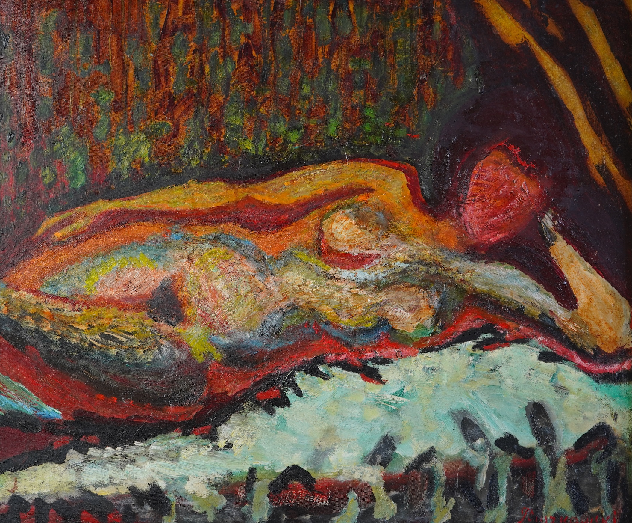 Zdzislaw Ruszkowski, Polish 1907–1991, Reclining Nude